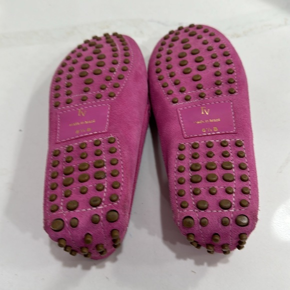 France’s Valentine Charlie Loafer pink suede drivers size 6 1/2 - Picture 8 of 10